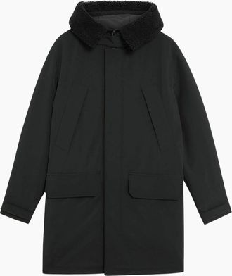 Lyle & Scott Mens Lyle & Scott Jet Black Cold Weather Parka - Size: Regular/36