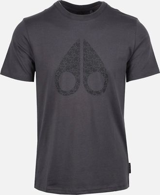 Moose Knuckles Mens Moose Knuckles Chamblee Leaf T-Shirt Cement - Cream/Grey - Size: 42