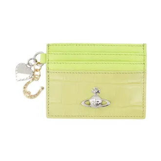 Vivienne Westwood Charms Card Holder - Vivienne Westwood - Leather - Green - female - Vivienne Westwood - Wallets & Cardholders - Green - ONE SIZE - Accessories