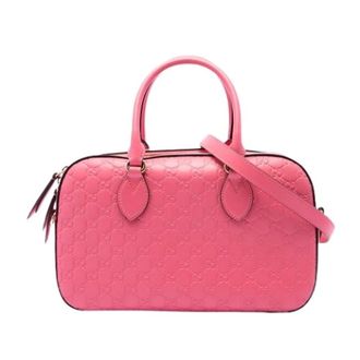 Gucci Pre-owned Vintage Satchel - Dames - Pre-owned - Roze - Maat: ONE Size Zijde