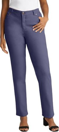 Jessica London True Fit Stretch Denim Straight Leg Jean in Deep Dusk at Nordstrom, Size 30