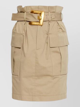 Balmain high-rise knee-length skirt