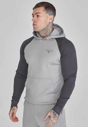 Siksilk Mens Grey Marl Muscle Fit Hoodie L