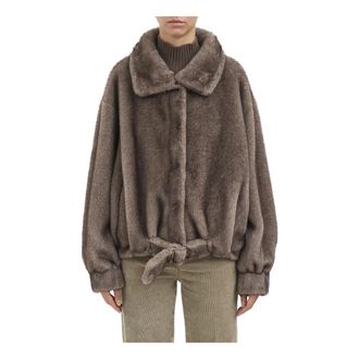 S.W.O.R.D 6.6.44 Ecopelliccia Jas - Dames - Jassen - Bruin - 2XS - Polyester - Jassen