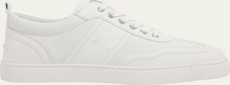 Christian Louboutin Mens Retero Grained Leather Low-Top Sneakers