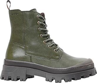 Ten Points Jenny Lace Boots Tanned Leather Winterschuhe f&uuml;r Damen | oliv/grau