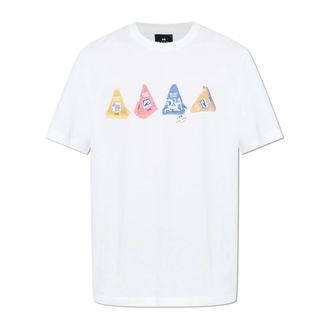 Paul Smith T-Shirts, male, White, Size: 2XL Printed T-Shirt