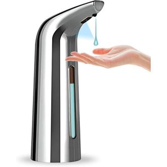 OEM Dispensador De Jab&oacute;n De 400 Ml, Autom&aacute;tico, El&eacute;ctrico Y Sin Contacto, Con Sensor De Movimiento, Para Ba&ntilde;o, Cocina Y Lavavajillas, Color Plata - Crezuo
