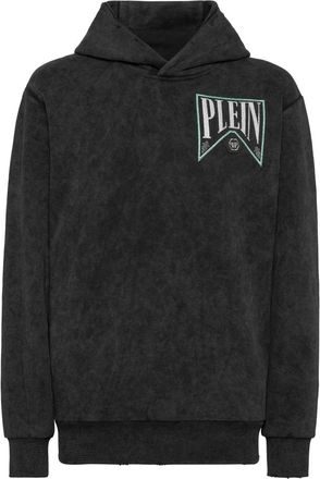 Philipp Plein Hooded Sweatshirt - Heren - Hoodies - Zwart - 2XL - Katoen - Hoodies & sweatvesten