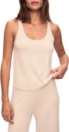 Eberjey Scoop Neck Lounge Sweater Tank in Almond Heather at Nordstrom Rack, Size X-Large