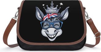 Generic Donkey England Flag Small Womens Crossbody Bags Shoulder Handbag with Adjustable Strap for Travel
