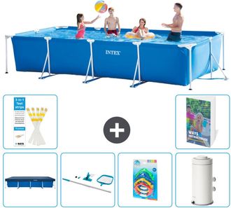 Intex Piscina Con Estructura Rectangular - 450x220x84 Cm - 7-piezas S151