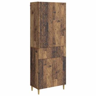 vidaXL Juego De Armarios 2 Uds. Madera Envejecida Madera De Ingenier&iacute;a Vidaxl
