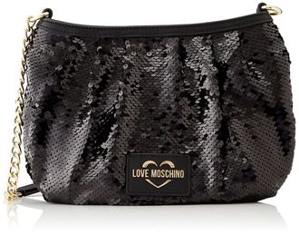 Love Moschino Womens JC4068PP1GLP1 Clutch, Black, 24X4X12