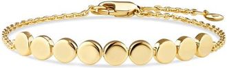 Devata Round Link Chain Bracelet in Gold Plated Sterling Silver in Yellow Gold at Nordstrom, Size 7.5