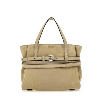 Moschino Beige Suede Handbag