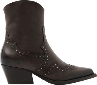 VIA VAI Do Felix bruine enkellaarsjes - Dames - Cowboylaarzen - Bruin - 37 EU - Leer - Schoenen