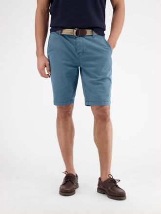 Lerros Bermudas LERROS LERROS Chino-Bermuda mit G&uuml;rtel, Herren, Gr. 30, Normalgr&ouml;ssen, blau (crispy blau), 98% Baumwolle, 2% Elasthan, Hosen Bermudas
