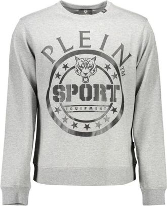 Plein Sport Sweatshirt met lange mouwen - Heren - Sportshirts - Grijs - M - Katoen - Fitness