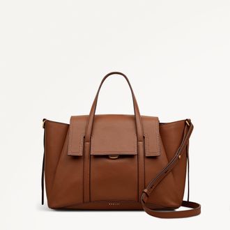 Radley London Cognac Medium Flapover Grab Bag The Chancery SS26 Radley London