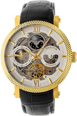 Heritor Aries Automatic Day and Night Silver Dial Mens Watch HR4406