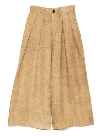 Uma Wang Textured Trousers - Brown