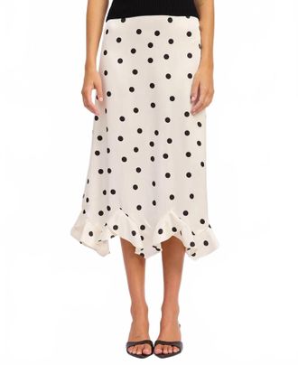 En Saison Abigail Midi Skirt In Ivory Black