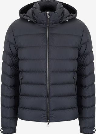 Moncler Kurze Steppjacke aus technischem Stoff mit Kordelzug Arneb