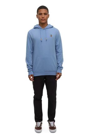 tentree Sasquatch Hoodie in Lakeside Blue Heather/fishing at Nordstrom, Size Xx-Large