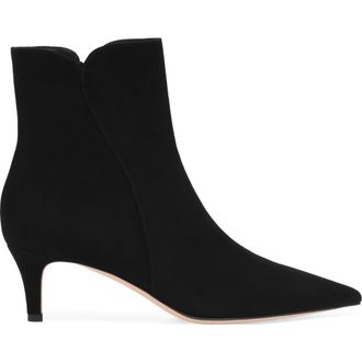Gianvito Rossi Levy 55 Booties in Black Suede at Nordstrom, Size 40.5