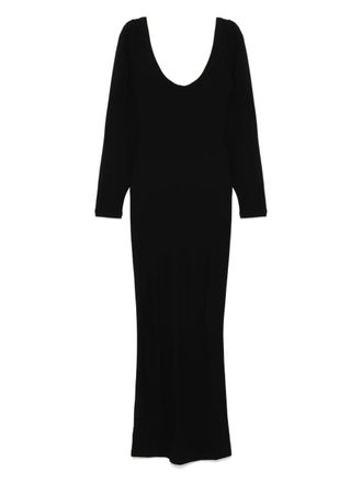 Aya Muse Maxi-jurk met diepe hals - Zwart
