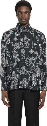Giorgio Armani Floral Seersucker Shirt