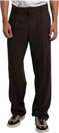 HUGO BOSS Moderne pantalon van stretch twill - Heren - Nette broeken - Bruin - 2XL - Polyester - Broeken
