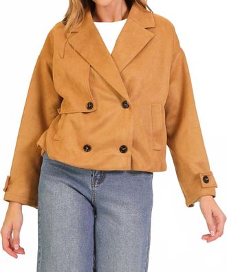 Lumiere One Story Town Cropped Jacket In Taupe