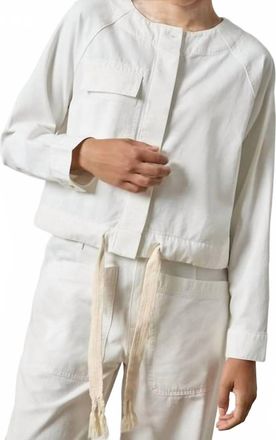 Lilla P Drawstring Jacket In White