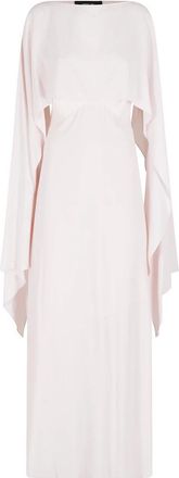 Federica Tosi Abito lungo scollo squadrato con coprispalle in crepe de chine - 2 pezzi - Dames - Avondkleed - Roze - M - Leer - Kleedjes