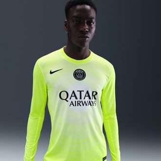 Nike Paris Saint-Germain 2025/26 Stadium Goalkeeper Third Nike Mens Dri-FIT Soccer Replica Jersey in Yellow | HQ9799-703