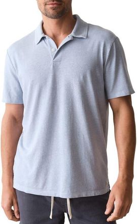 Marine Layer Hemp & Cotton Resort Polo in Soft Chambray at Nordstrom, Size Xx-Large