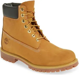 Timberland Premium 6-Inch Waterproof Boot in Dark Wheat Nubuck at Nordstrom, Size 11.5