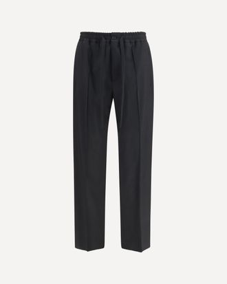 Valentino VLogo embroidered cotton gabardine Pants Male 48
