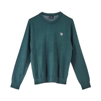Paul Smith Round-neck Knitwear, male, Green, Size: XL Maglia Girocollo Zebra
