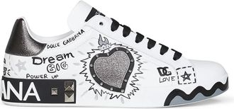 Dolce & Gabbana Sneakers - Heren - Sneakers - Wit - 41 EU - Leer - Schoenen