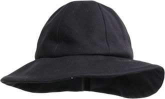 Dolce & Gabbana Womens Black Cotton Wide Brim Bucket Hat Silk