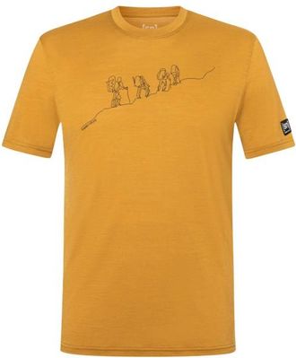 super.natural Hiking Tee Merinoshirt f&uuml;r Herren | orange/gelb