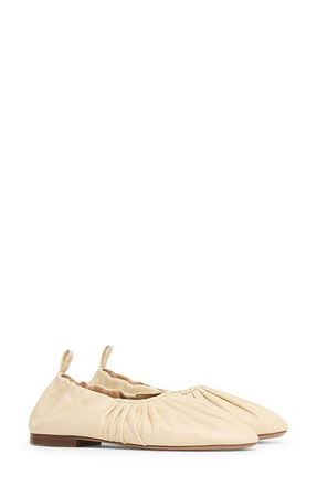 Mansur Gavriel Ruched Ballerina Flat in Jasmine at Nordstrom, Size 10Us
