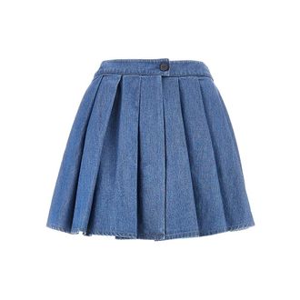 Emporio Armani Check print satin skorts Woman 40
