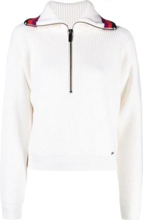 Sonia Rykiel Wollen Crop Trui - Dames - Coltruien - Wit - XL - Wol - Truien & Vesten