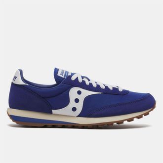 Saucony Unisex-sportschoenen van su&egrave;de, maat 80 voor volwassenen (Blauw/Wit)