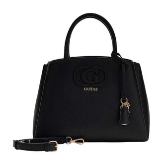 Guess Handbags, female, Black, Size: ONE SIZE Isola 3 Comp Satchel