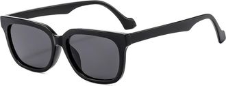 Generic Mens Outdoor Sunglasses Womens Vacation Commuter Driving Sun Glasses(Black)
